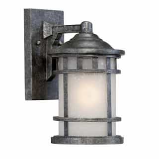 Manor 6.5" Outdoor Wall Light Fixture, Frosted Seed Glass