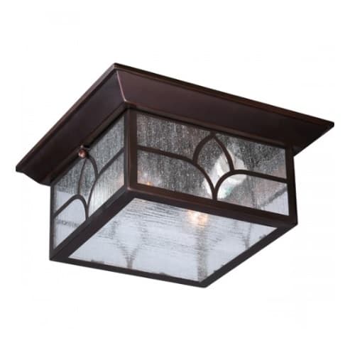 Stanton LED Flush Light Fixture, Clear Seed Glass