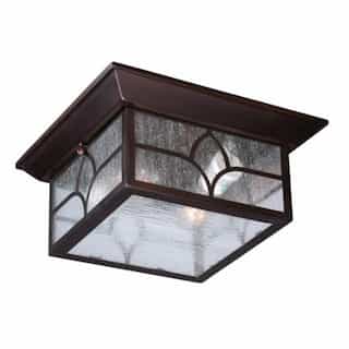 Nuvo Stanton LED Flush Light Fixture, Clear Seed Glass