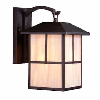 Nuvo Tanner 8" Outdoor Wall Light Fixture, Honey Stained Glass