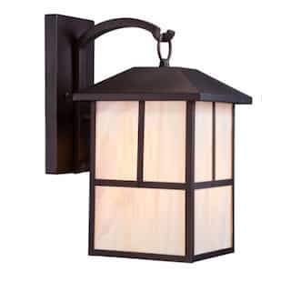 Nuvo Tanner 10" Outdoor Wall Light Fixture, Honey Stained Glass