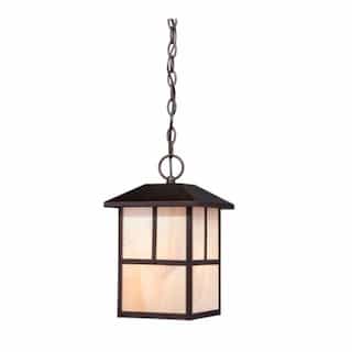 Tanner Outdoor Hanging Light Fixture, Honey Stained Glass