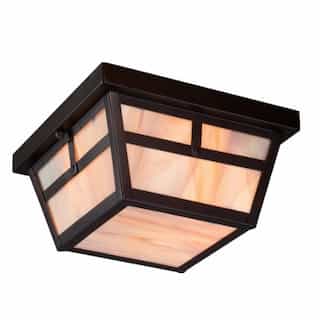 Nuvo Tanner LED Flush Light Fixture, Honey Stained Glass