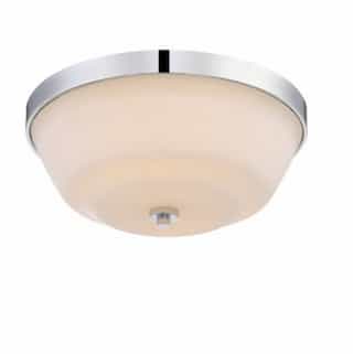 Nuvo 60W Willow Flush Mount Fixture, 2-Light, Polished Nickel