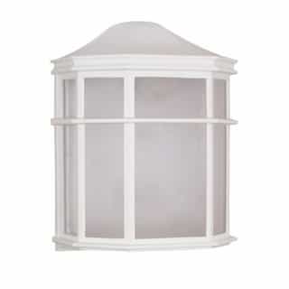Nuvo 10in Outdoor Wall Lantern w/ GU24 Bulb, Cage, White
