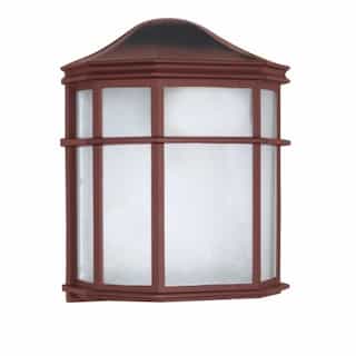 10in Outdoor Wall Lantern w/ GU24 Bulb, Cage, Old Bronze