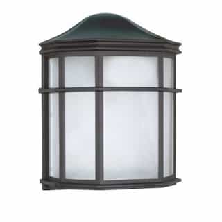 10in Outdoor Wall Lantern w/ GU24 Bulb, Cage, Textured Black