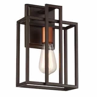 Nuvo 60W Lake Wall Sconce Light, Bronze, Copper Accents Finish