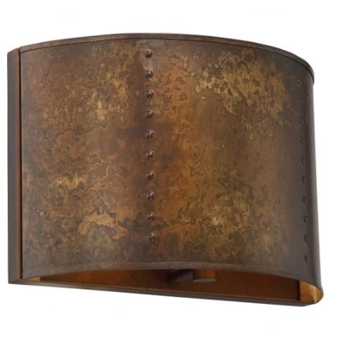 Nuvo 60W, Kettle Wall Sconce Light, Vintage Lamp, Weathered Brass Finish