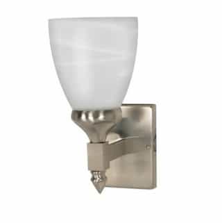 Nuvo 100W 5 in. Triumph Vanity Fixture, Alabaster Glass, Brushed Nickel
