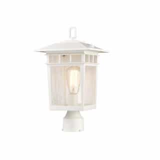 16-in Cove Neck LG Outdoor Post Light Fixture w/o Bulb, 120V, White