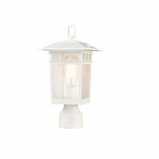 Nuvo 14-in Cove Neck SM Outdoor Post Light Fixture w/o Bulb, 120V, White