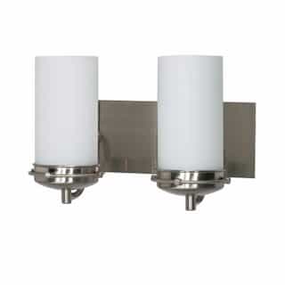 Polaris 14"  Vanity Light, Frosted Glass Shades