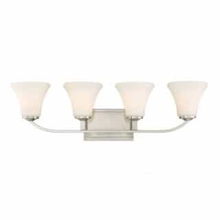 Nuvo Fawn Vanity Light Fixture, Brushed Nickel Finish, 4 Lights