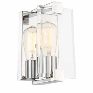 60W, Shelby Sconce Light Fixture, Polished Nickel Finish