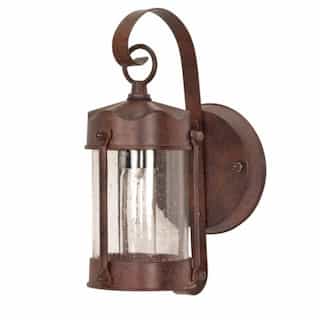 Nuvo 11" Piper Wall Lantern, Clear Seed Glass, Old Bronze Finish