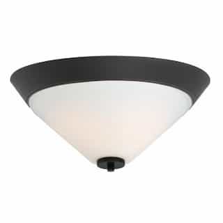 Nuvo Nome 2-Light Flush Mount Light Fixture, Mahogany Bronze, Frosted Glass