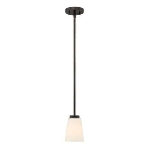 Nome Pendant Light Fixture, Mahogany Bronze, Frosted Glass