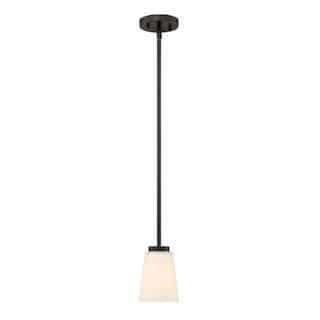 Nuvo Nome Pendant Light Fixture, Mahogany Bronze, Frosted Glass