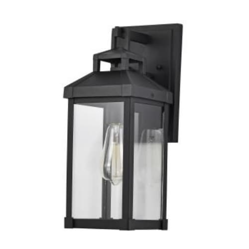 Nuvo 100W Corning Wall Lantern w/Clear Water Glass , Medium, 120V, Black