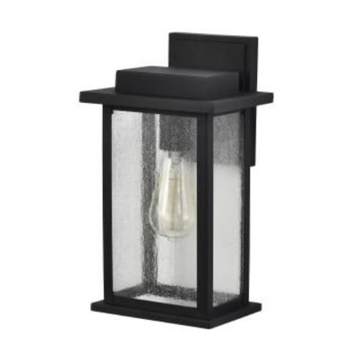100W Sullivan Wall Lantern w/Clear Seeded Glass , Medium, 120V, Black
