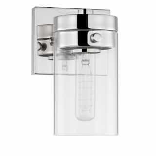 Nuvo 60W Intersection Vanity 1-Light, 120V, Polished Nickel/Clear Glass