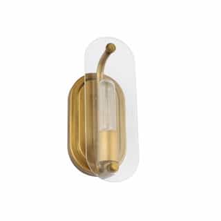 Teton Vanity Wall Light Fixture w/o Bulb, Medium Base, Natural Brass