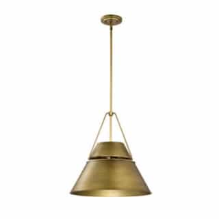 Adina Large Pendant Light Fixture w/o Bulbs, 3-Light, Natural Brass