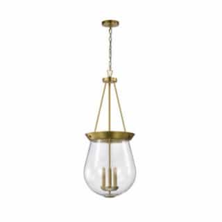 14-in Boliver Pendant Light Fixture w/o Bulbs, 3-Light, Brushed Nickel