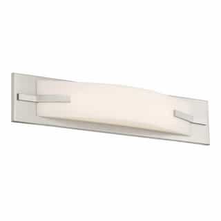 Bow LED 19" Vanity Light Fixture, Brushed Nickel, Frosted Acrylic