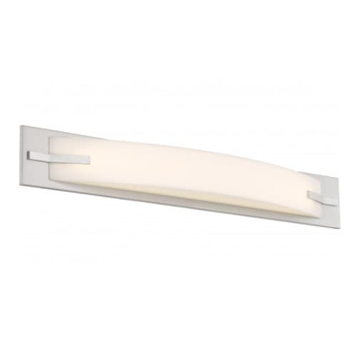 Nuvo Bow LED 29" Vanity Light Fixture, Brushed Nickel, Frosted Acrylic