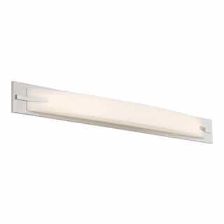 Bow LED 39" Vanity Light Fixture, Brushed Nickel, Frosted Acrylic