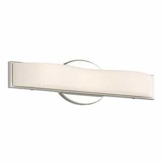 Nuvo Surf LED 16" Vanity Light Fixture, Polished Nickel, Frosted Acrylic