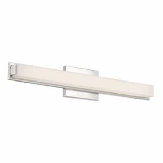 Nuvo Slick LED 25" Vanity Light Fixture, Polished Nickel, Frosted Acrylic