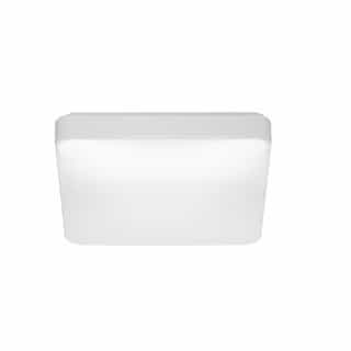 Nuvo 14-in 20W LED Flush Mount Fixture, Square, 120V, CCT Selectable, White