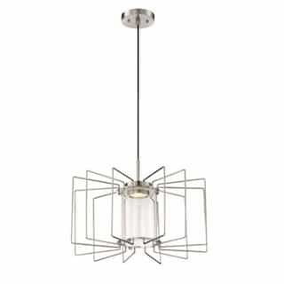 Nuvo 12W, Wired LED Pendant Lights, Brushed Nickel Finish