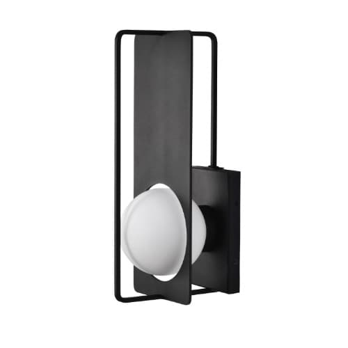 6W LED Portal Wall Lantern, Large, Dimmable, 120V, Black/White