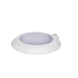 10-in 16W LED Disk Light w/ Sensor, 120V, CCT Selectable, White