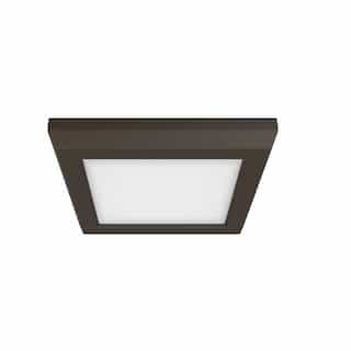 Nuvo 5-in 9W LED Blink Flush Mount, Square, 120V, CCT Selectable, Bronze