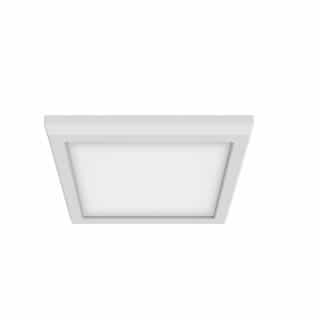 7-in 11W LED Blink Flush Mount, Square, 120V, CCT Selectable, White