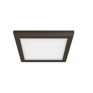 Nuvo 7-in 11W LED Blink Flush Mount, Square, 120V, CCT Selectable, Bronze
