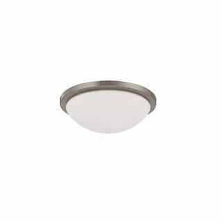 13-in 18W LED Button Flush Mount Fixture, 1700 lm, 120V, 3-CCT Select