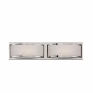 Nuvo 9.6W Mercer LED Wall Sconce Light, Polished Nickel