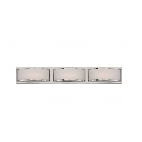 Nuvo 14.4W Mercer LED Wall Sconce Light, Polished Nickel