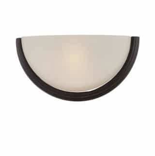 Nuvo 10.5W Dylan Wall Sconce Light, Etched Opal, Mahogany Bronze