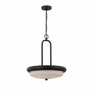 Nuvo 29.4W Dylan Pendant Light, Etched Opal, Mahogany Bronze