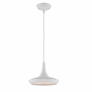 Nuvo 20W Fantom LED Colored Pendant Light, Rayon Wire, White Finish