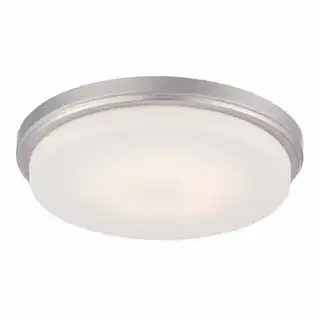 Nuvo Dale LED Flush Mount Light Fixture, Brushed Nickel, Opal Frosted Glass