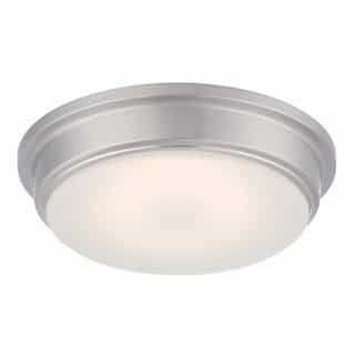 Nuvo Haley LED Flush Mount Light Fixture, Brushed Nickel, Frosted Glass