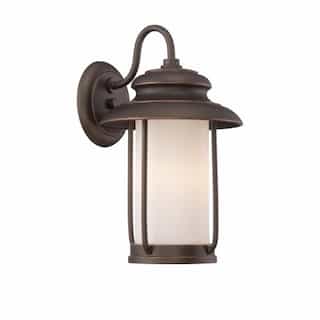 Bethany 9.8W LED Outdoor Small Wall Light, Satin White Glass